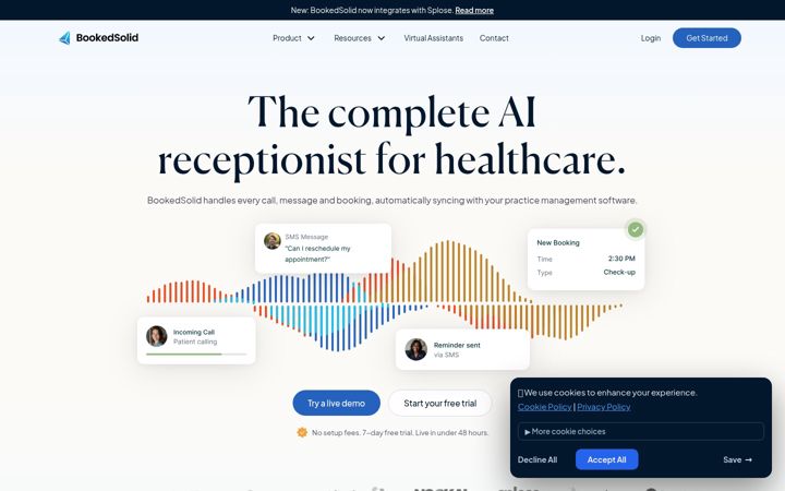 Screenshot of bookedsolid.co.uk