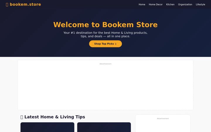 Screenshot of bookem.store