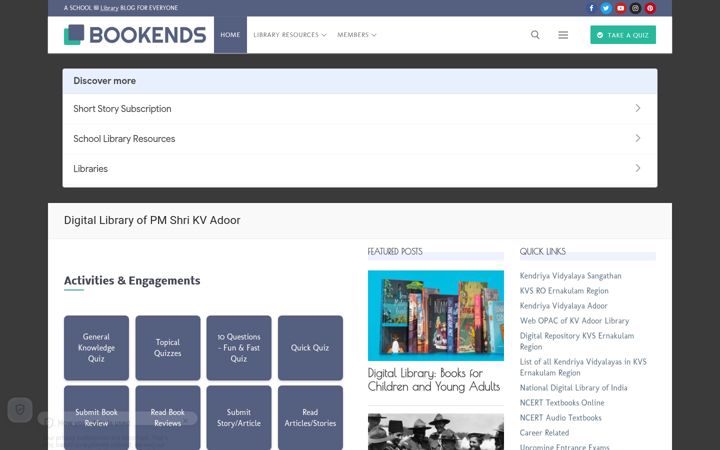 Screenshot of bookends.in