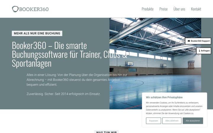 Screenshot of booker360.ch