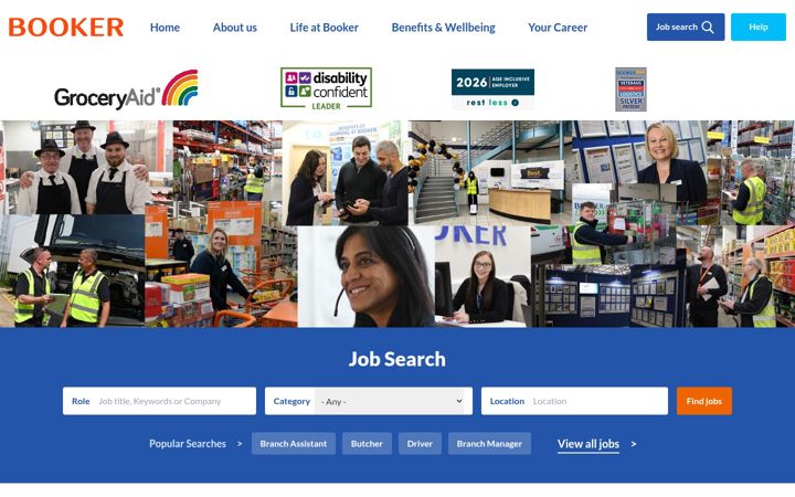 Screenshot of bookergroupjobs.co.uk