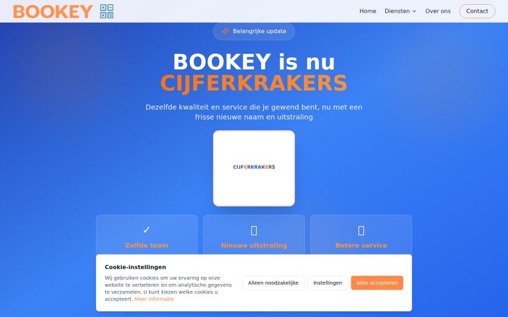 Screenshot of bookey.nu