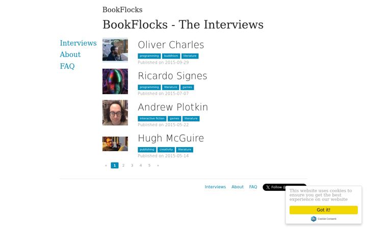 Screenshot of bookflocks.com