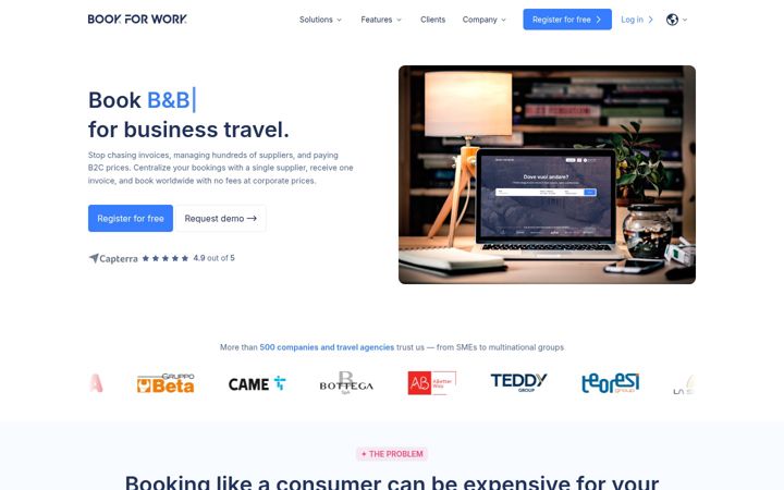 Screenshot of bookforwork.com