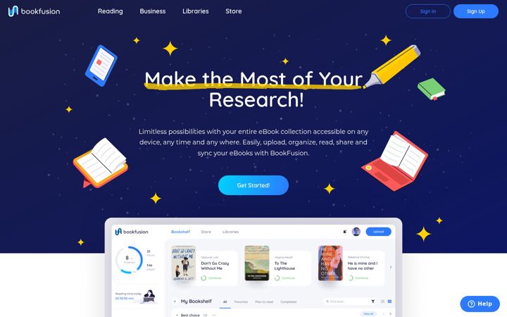 Screenshot of bookfusion.com