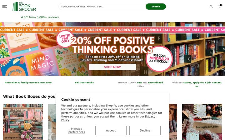 Screenshot of bookgrocer.com
