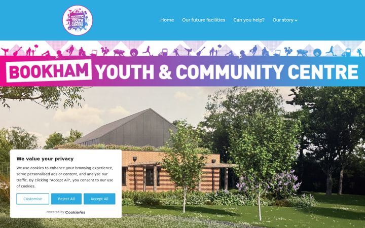 Screenshot of bookhamyouth.org.uk