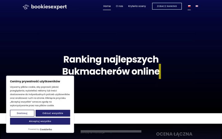 Screenshot of bookiesexpert.com