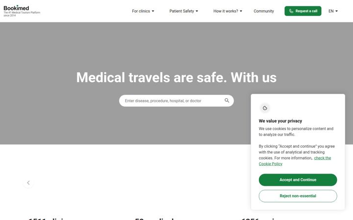 Screenshot of bookimed.com