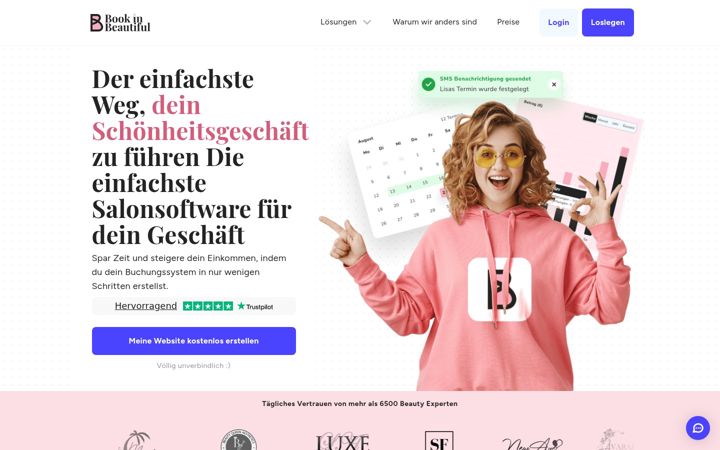 Screenshot of bookinbeautiful.de