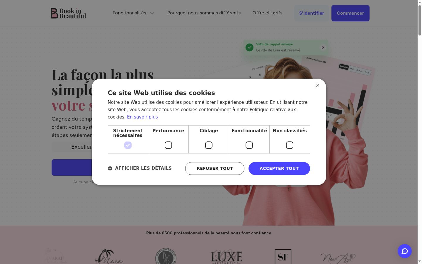 Screenshot of the consent banner shown before any interaction