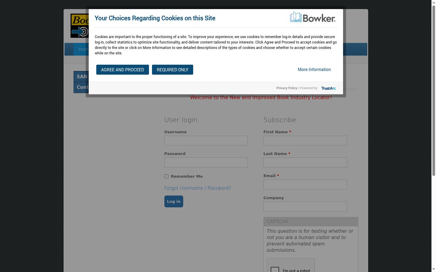 Screenshot of the consent banner shown before any interaction
