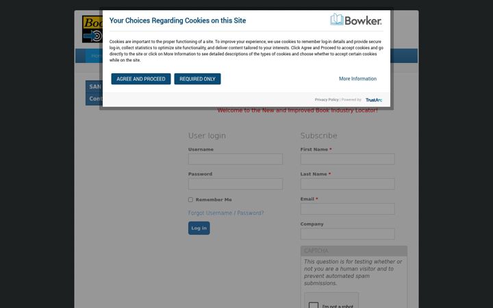Screenshot of bookindustrylocator.com