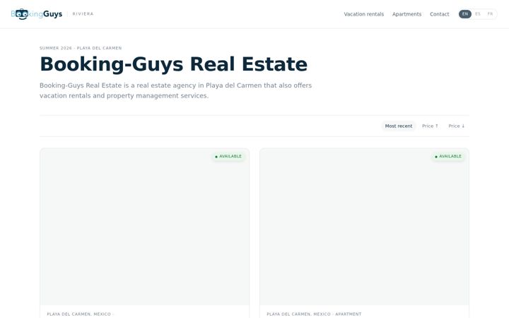 Screenshot of booking-guys.com.mx