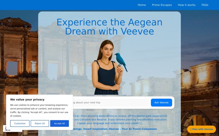 Screenshot of bookingaegean.com