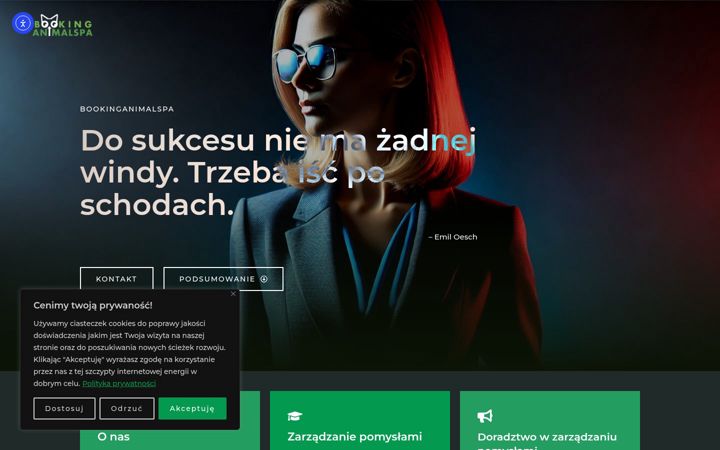 Kuvakaappaus sivustosta bookinganimalspa.com