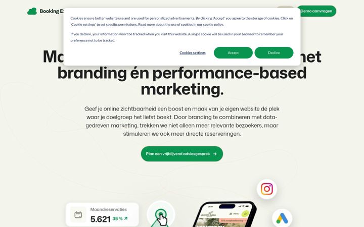 Screenshot of bookingboosters.nl