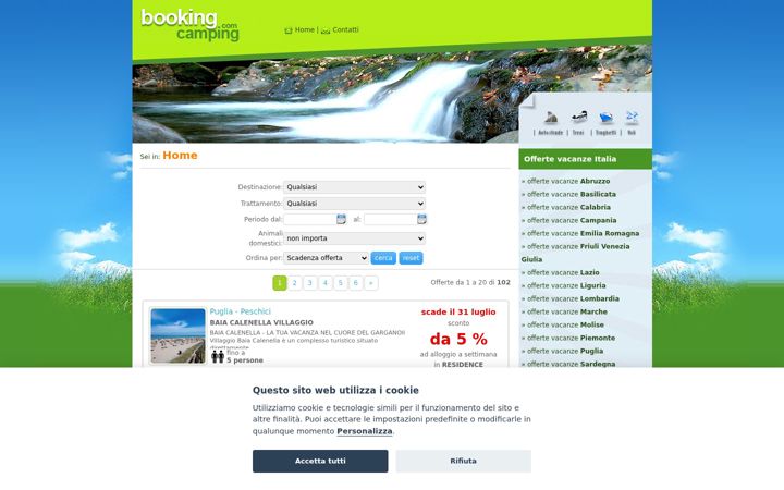 Screenshot of bookingcamping.com