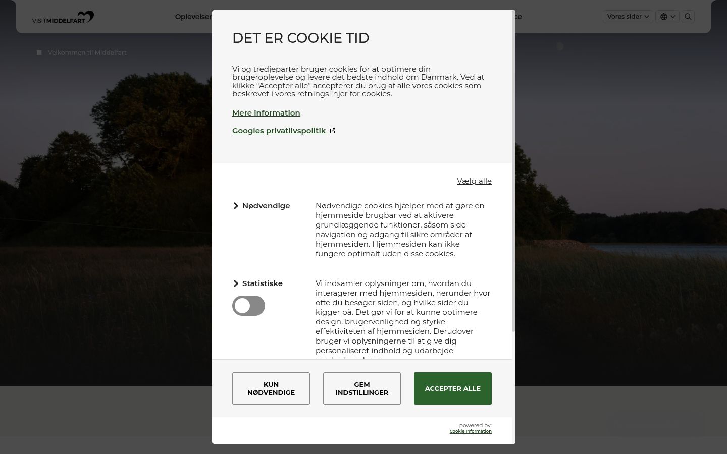 Screenshot tal-banner tal-kunsens muri qabel kwalunkwe interazzjoni