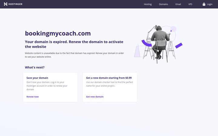 Screenshot of bookingmycoach.com