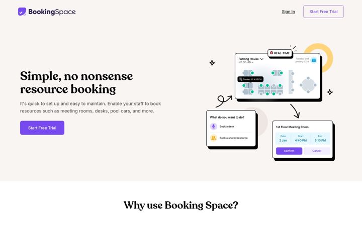 Screenshot of bookingspace.com