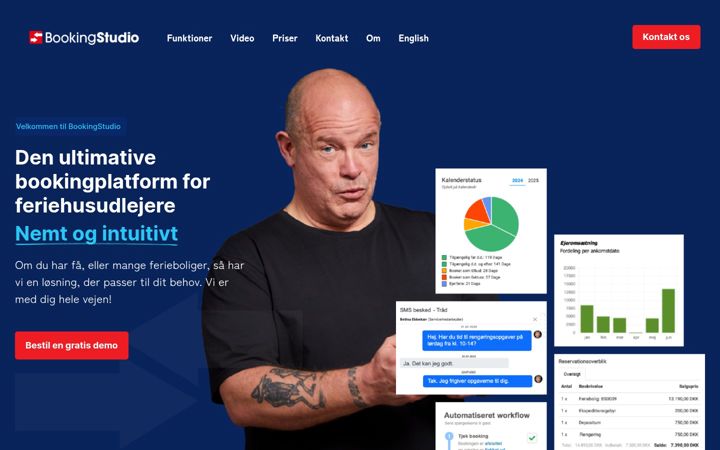 Screenshot of bookingstudio.dk