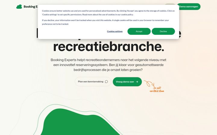 Screenshot of bookingsysteem.nl