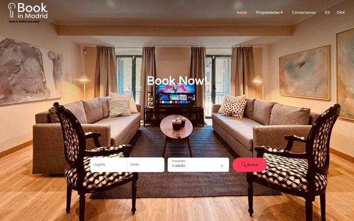 Screenshot of bookinmadrid.com