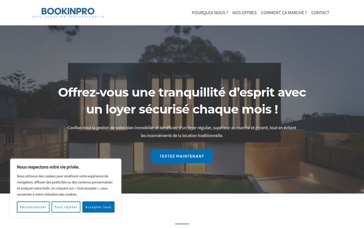 Screenshot of bookinpro.fr