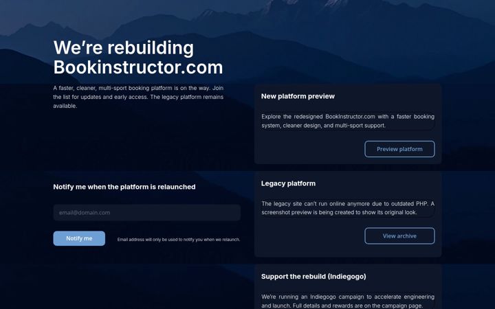 Screenshot of bookinstructor.com
