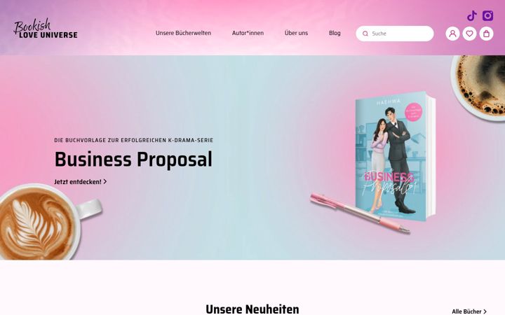Screenshot of bookish-love-universe.de
