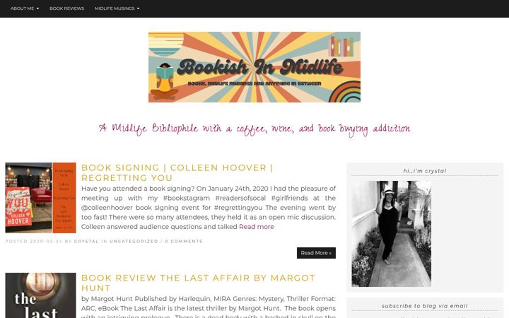 Screenshot stránky bookishinmidlife.com