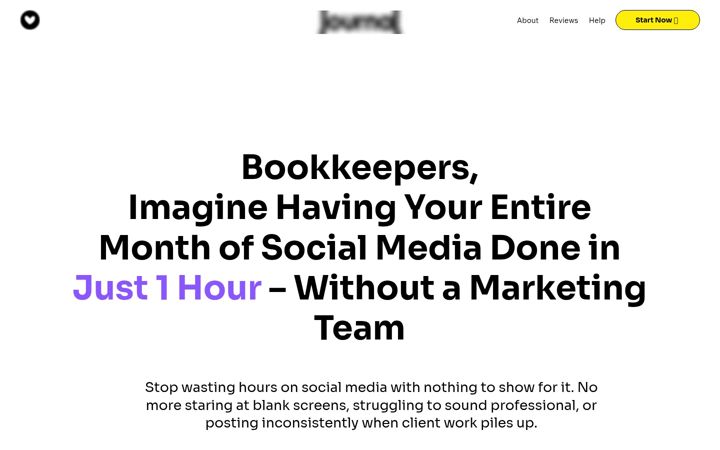 Screenshot of bookkeepersmarketing.com