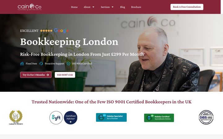 Screenshot stránky bookkeepersuk.com
