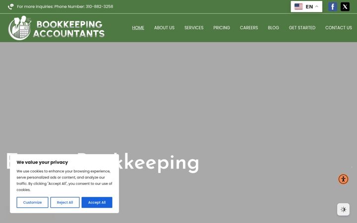 Captura de pantalla de bookkeepingaccountants.com