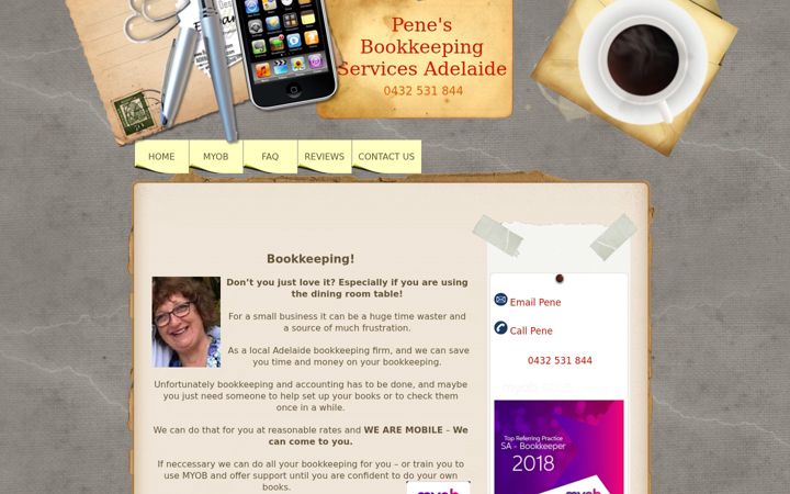 Screenshot of bookkeepingadelaide.biz