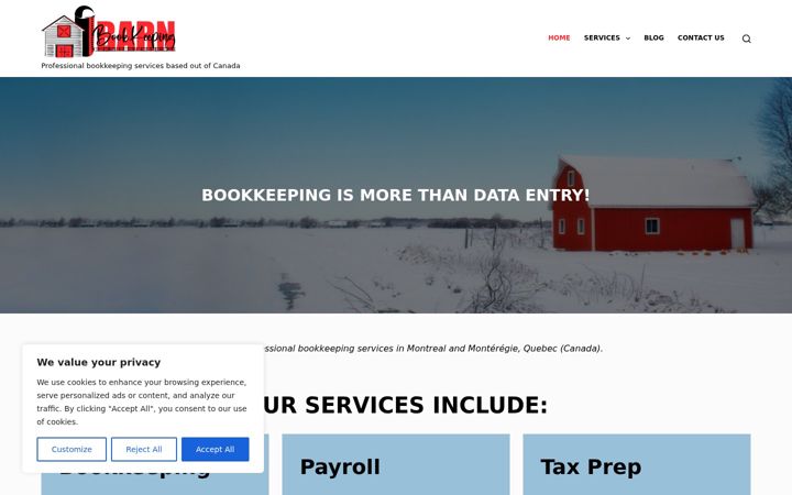Screenshot of bookkeepingbarn.ca