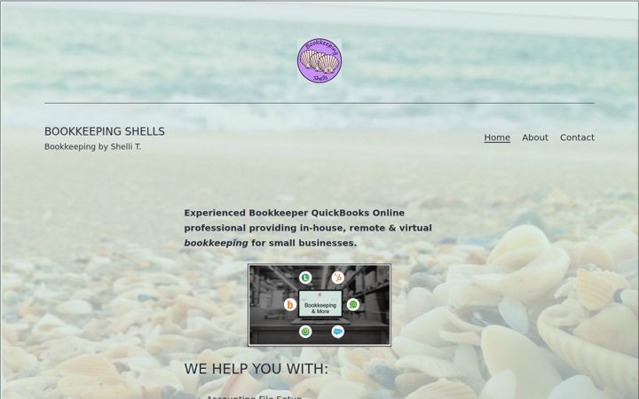 Screenshot of bookkeepingshells.com