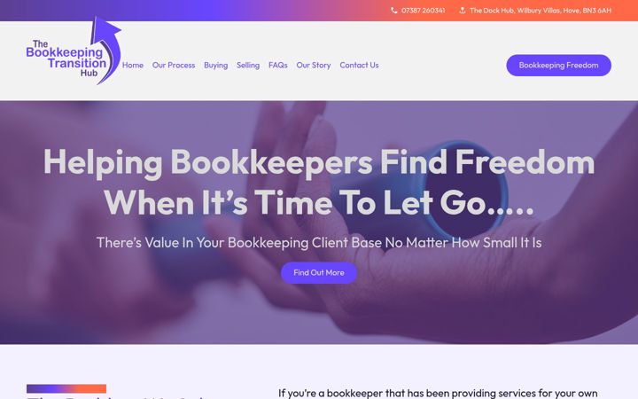 Captura de pantalla de bookkeepingtransition.co.uk