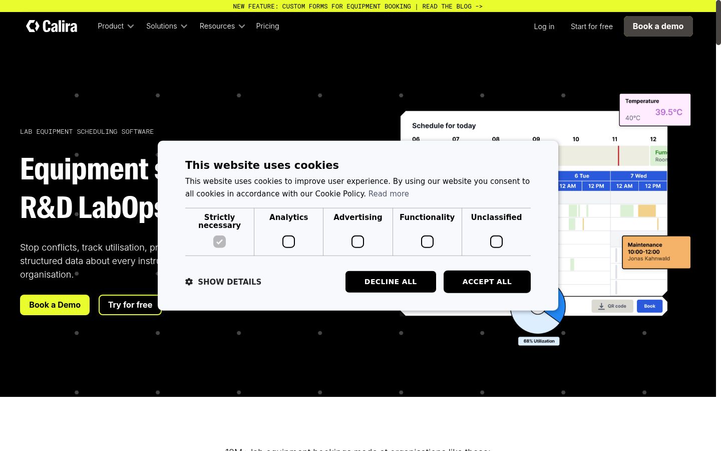 Screenshot του banner συγκατάθεσης που εμφανίστηκε πριν από οποιαδήποτε αλληλεπίδραση