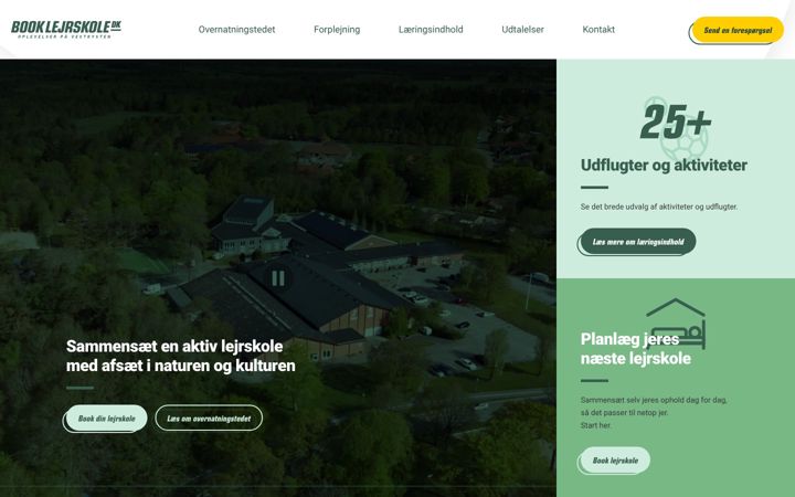 Screenshot of booklejrskole.dk