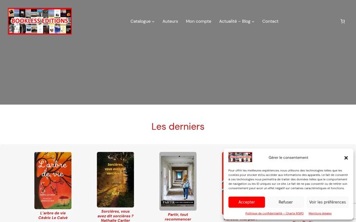 Screenshot of bookless-editions.fr