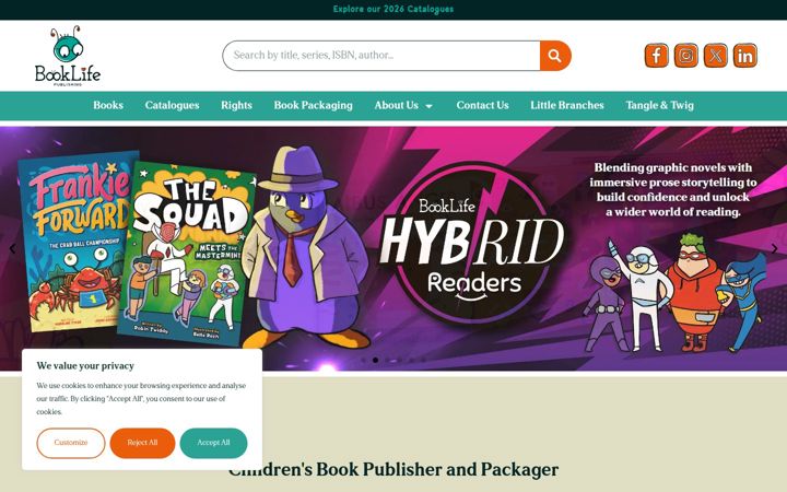 Screenshot of booklifepublishing.co.uk