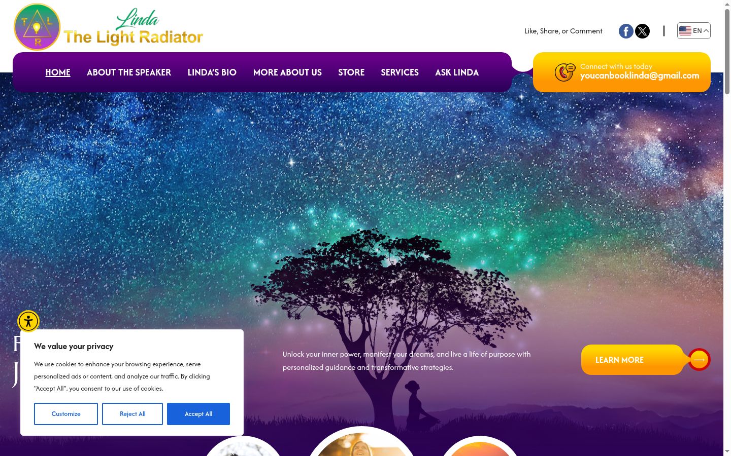 Screenshot of the consent banner shown before any interaction