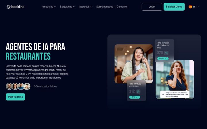 Screenshot of bookline.ai
