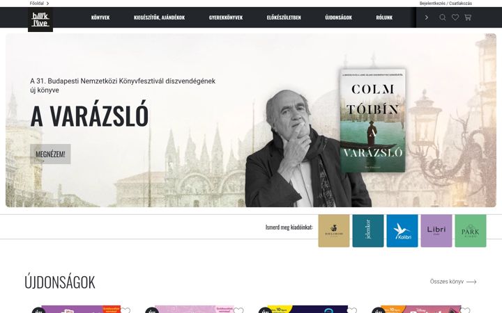 Screenshot of booklove.hu