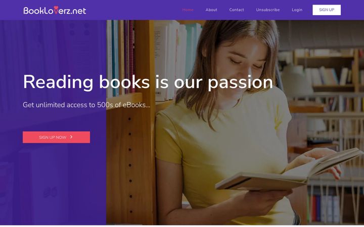 Screenshot of bookloverz.net