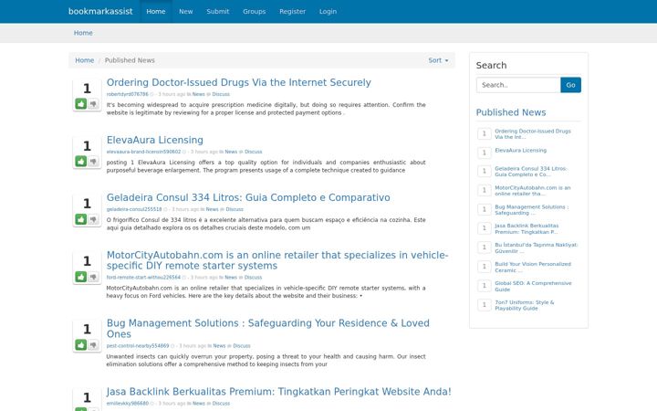 Screenshot of bookmarkassist.com