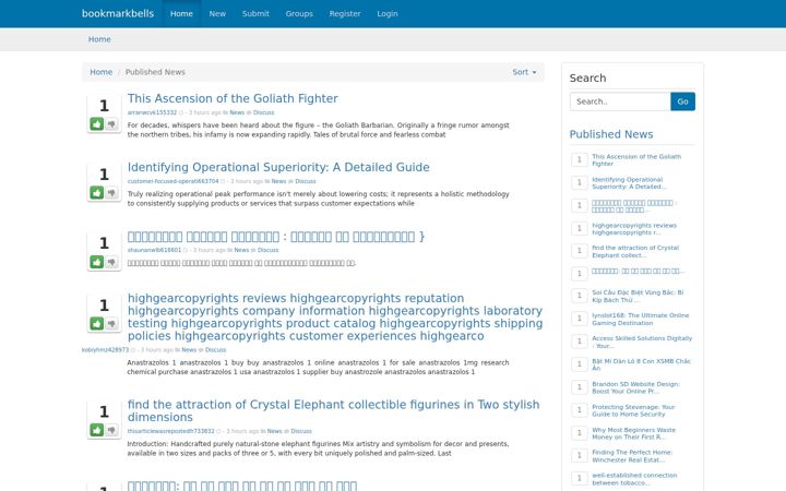 Screenshot of bookmarkbells.com
