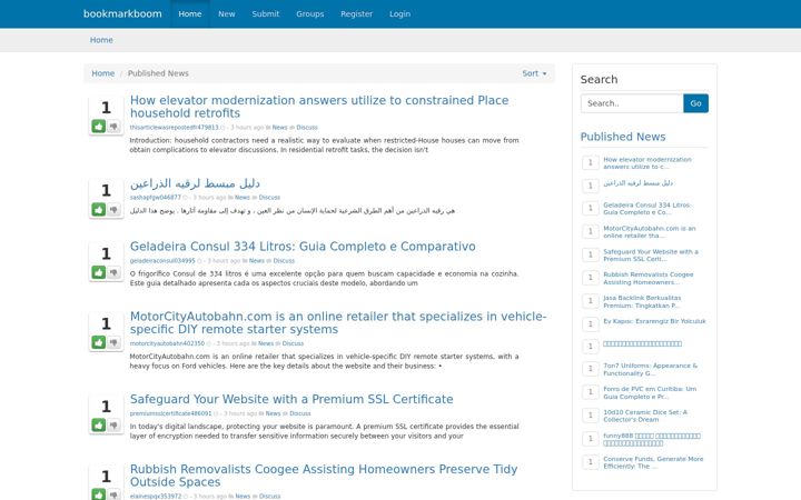 Screenshot of bookmarkboom.com